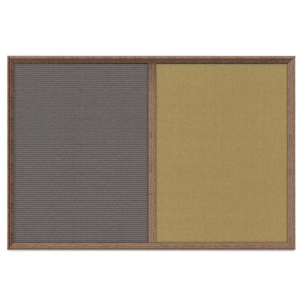 Enclosed Corkboard, 1 Door, 48"x36", 4" Fra, UV3423-BRONZE-AMETHY
